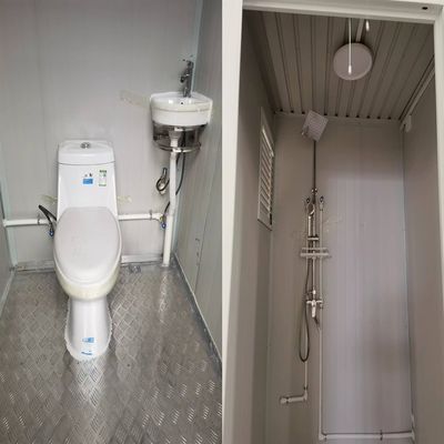 Standard Thickness Modern Style Mobile Construction Site Prefab Restroom Outdoor Design Sandwich Panel Portable Toilet
