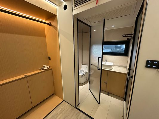 Steel Wall Modern Style Luxury Space Capsule Hotel Commercial Space House With Customized Aluminum Plate Wall