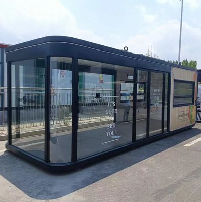 Steel Wall Modern Style Luxury Space Capsule Hotel Commercial Space House With Customized Aluminum Plate Wall