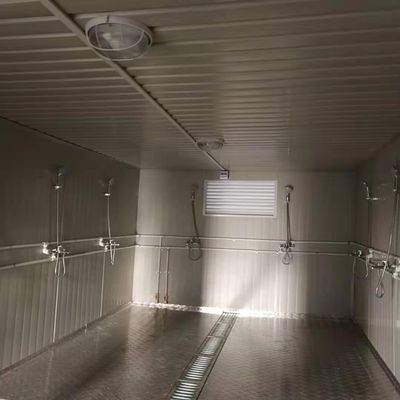 End Tourist Bathroom Prefab Metal Carved Panel Portable Public Toilet with Local Standard Electricity and Security Door