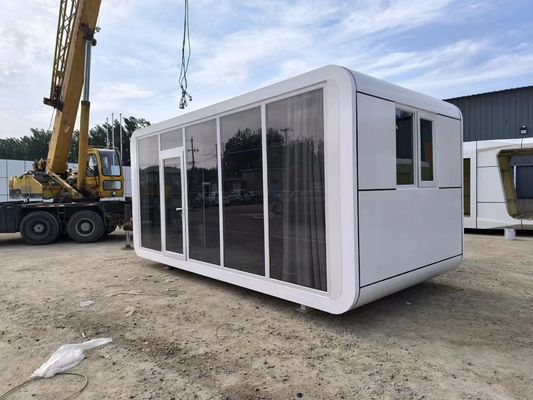 Eco Friendly Modular Container Home Advantage of Customized Aluminum Plate Wall Capsule House for Outdoor Hotel