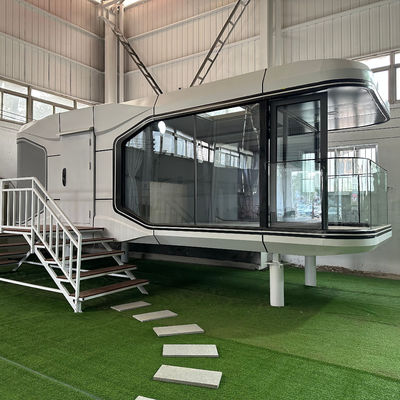 Modular Luxury Prefab Steel Smart Space Capsule Home 30-40 Years Life Span Customized Interior Decoration for Outdoor Hotel