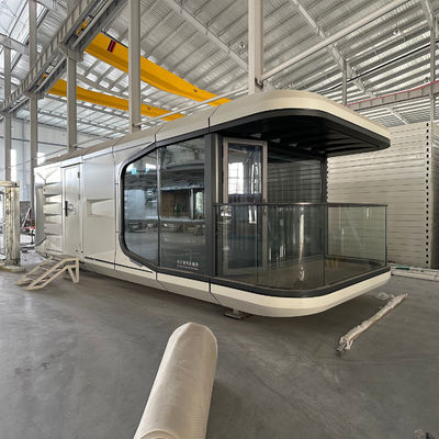 Hotel Luxury Mobile Container House with Outdoor Space Capsule and Commercial Space Design