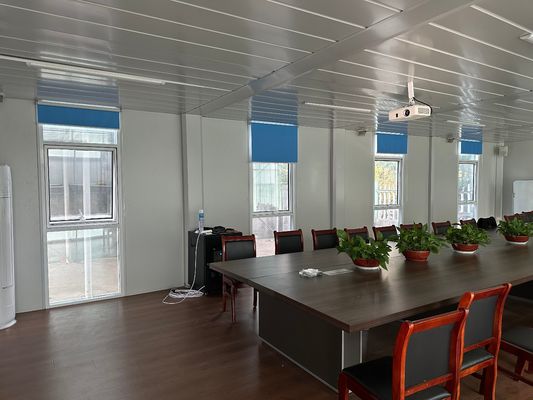 Modern Simple Style Waterproof Fireproof Prefab Steel Frame Flat Pack Container House with Galvanized Steel Structure