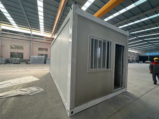 40'HQ Shippment Prefab Steel Frame Modular Zigzag Folding Container House with Optional Sandwich Panel Walls and Roof