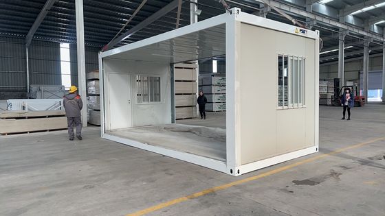40ft 3C/CE/CL/SAA Standard Energy Saving Modular Prefab Steel Glass Wool Sandwich Panel Folding Container House for Shipment