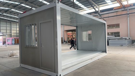40ft 3C/CE/CL/SAA Standard Energy Saving Modular Prefab Steel Glass Wool Sandwich Panel Folding Container House for Shipment