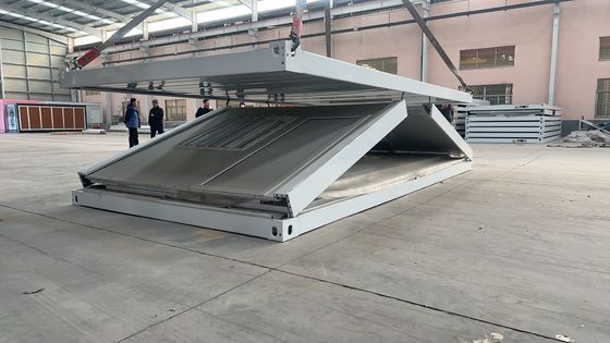 20ft 40ft Steel Frame Folding Container House with Waterproof Fireproof Rock Wool Sandwich Panel Portable and Optional