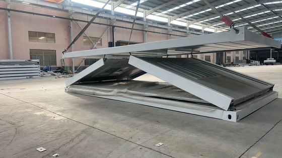 Work Site Office 20/40 ft Waterproof Modular Folding Container with Sandwich Panel Optional and Galvanized Steel Frame
