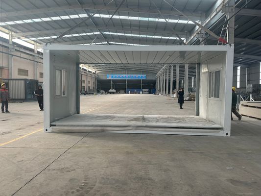 Work Site Office 20/40 ft Waterproof Modular Folding Container with Sandwich Panel Optional and Galvanized Steel Frame