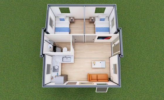 20ft Modular Container Expandable Prefabricated Home with Free Layout Design and Customized Design