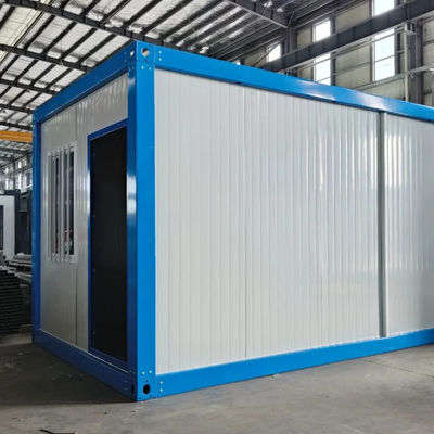 20 ft Prefab Container House with Kitchen and Security Door White or Customized Color Durable Design