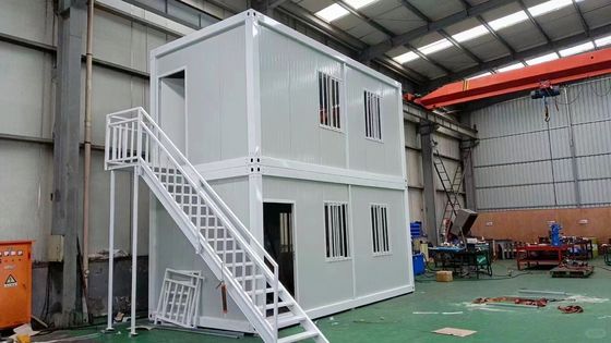 Detachable 2 Story Hotel Container House with Sandwich Panel and Steel Frame