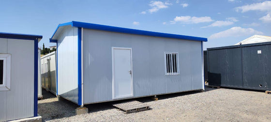 Modern Prefabricated Luxury House Flat Pack House for Workshop Warehouse Construction Office Blue White