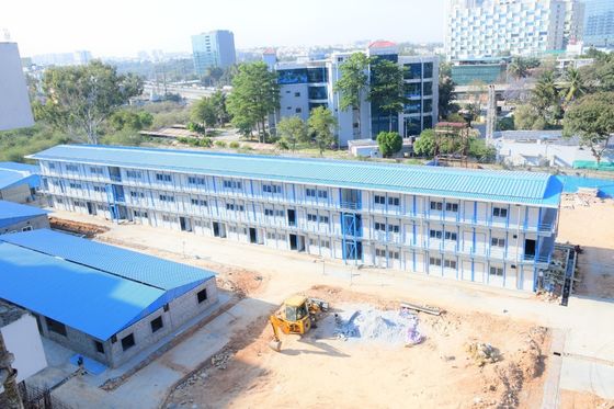 Easy Installation Prefabricated Modern House with 50/75/100mm Wave Sandwich Panel Wall