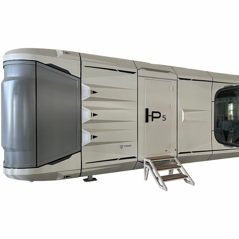 Steel Wall Modern Style Luxury Space Capsule Hotel Commercial Space House With Customized Aluminum Plate Wall