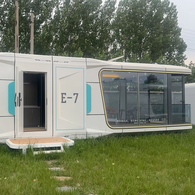 Eco Friendly Modular Container Home Advantage of Customized Aluminum Plate Wall Capsule House for Outdoor Hotel