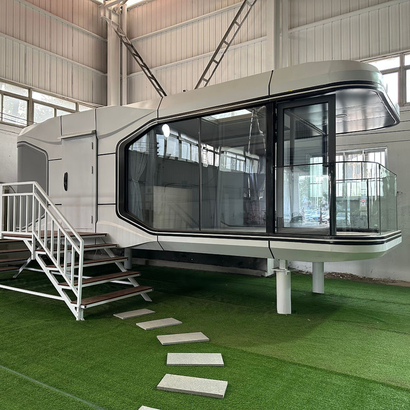 Modular Luxury Prefab Steel Smart Space Capsule Home 30-40 Years Life Span Customized Interior Decoration for Outdoor Hotel