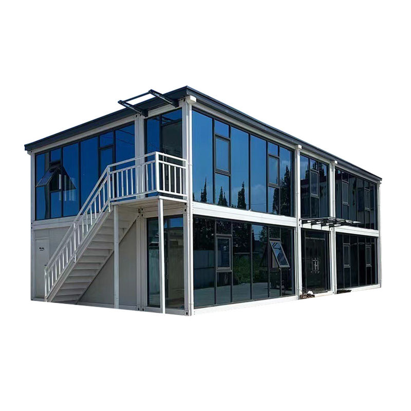 20/40 ft Customized Detachable Container House With Glass Curtain and Double-layer Design for Versatile Living Spaces