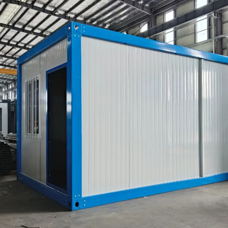 20 ft Prefab Container House with Kitchen and Security Door White or Customized Color Durable Design